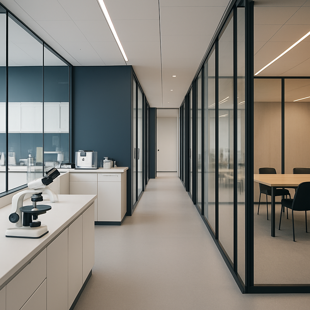 Modern life sciences laboratory and innovation space