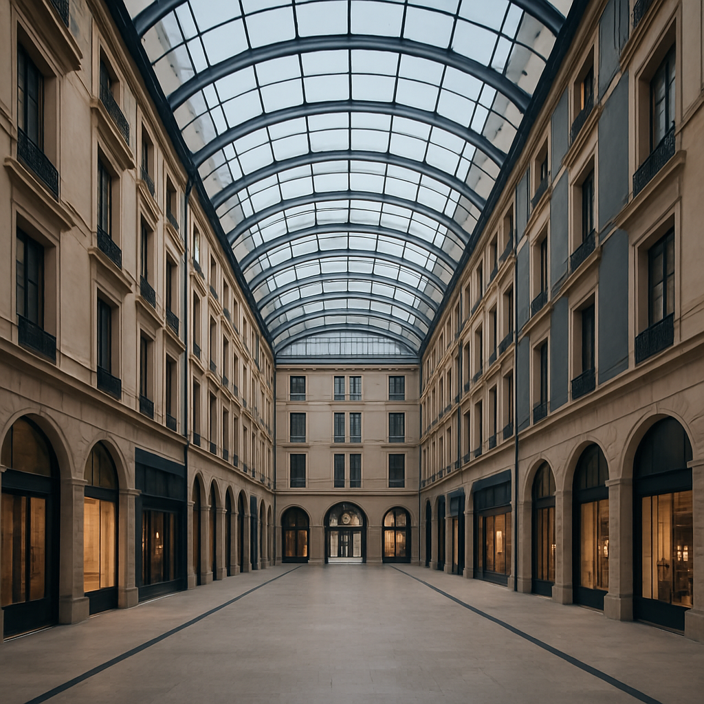 Modern European retail and mixed-use arcade